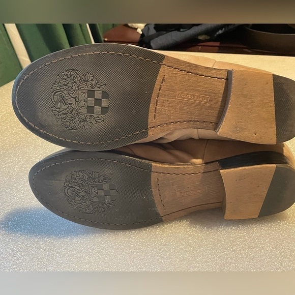 Vince Camuto Shada Distressed Leather Mid Calf Buckle Boots Size 9 boho moto - Picture 15 of 15